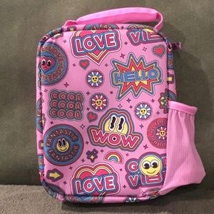 Fit+Fresh DIY Stickers Thermal Insulated Kids School Lunch Bag - Pink